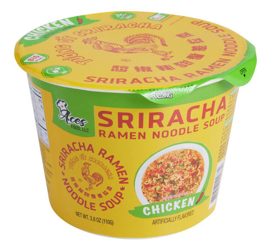 Sriracha Chicken Ramen Noodle Soup Bowl