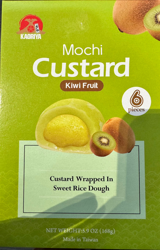 Kaoriya Custard Mochi Kiwi Flavor 168g - Taiwan