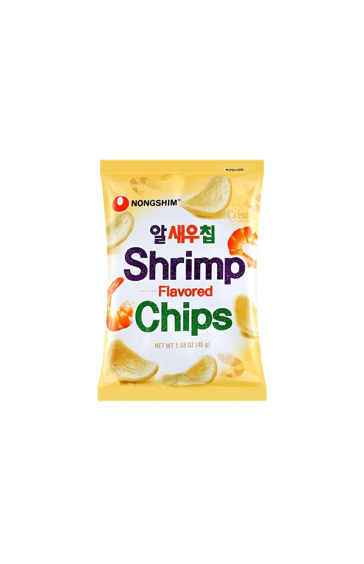 Nongshim Shrimp Flavor Chips- Crispy Cracker, Korean Snack (45g)