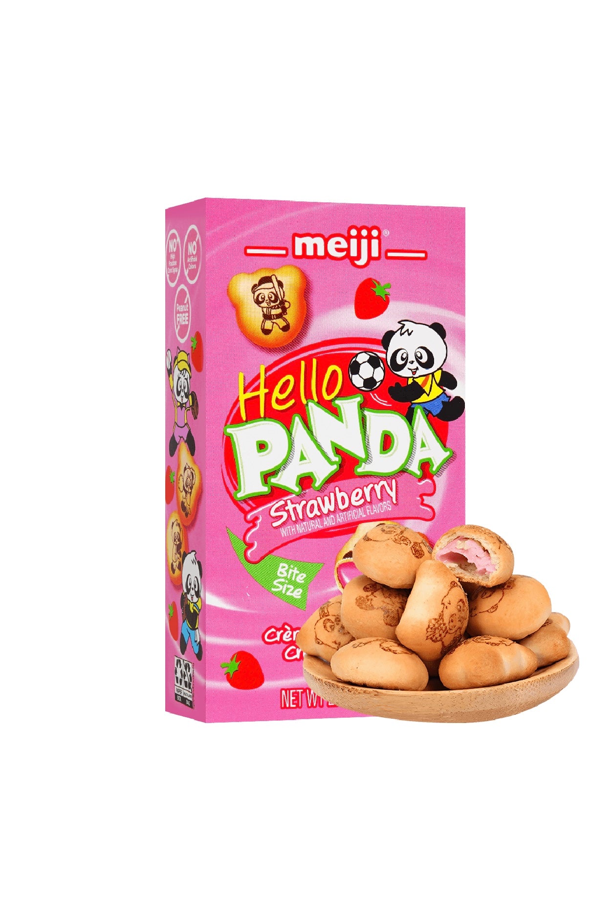 Hello Panda Biscuit with Strawberry Cream
Filling