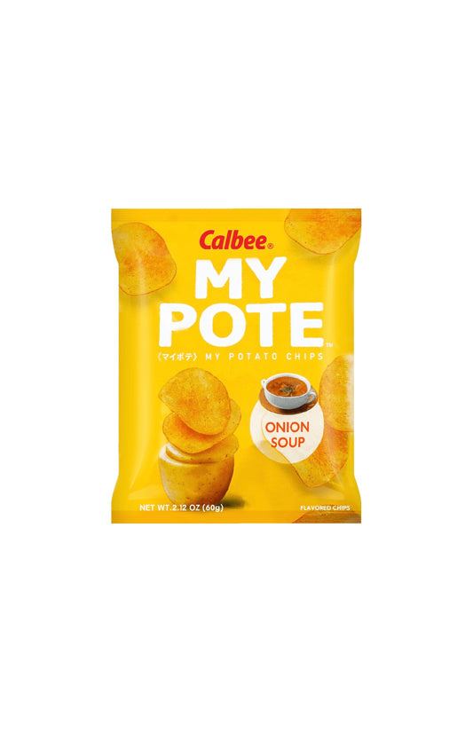 CALBEE MY POTE Onion Soup Potato Chips,
2.12oz