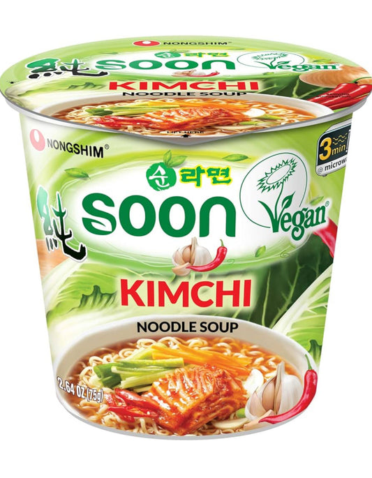 Nongshim soon Kimchi instant Vegan Ramen Noodle Soup - 2.64 oz