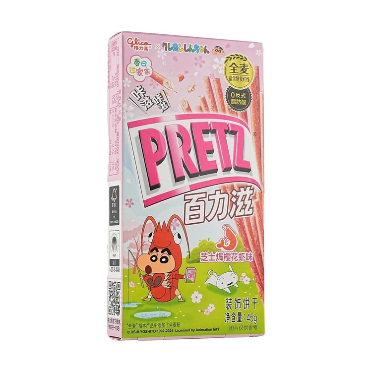 Glico Crayon Shin-Chan Pretz Cheese Sakura Shrimp 45g (China)