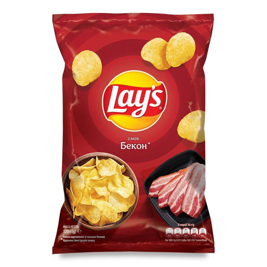 Lays Potato Chips with Bacon Flavor - Russia