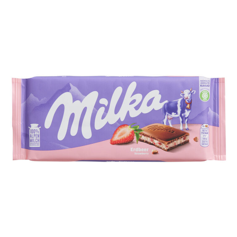 Milka Strawberry Yogurt Milk Chocolate Bar