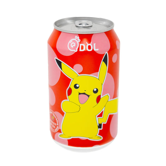 Qdol Pokemon Pikachu Sparkling Drink Strawberry (China) - 330mL