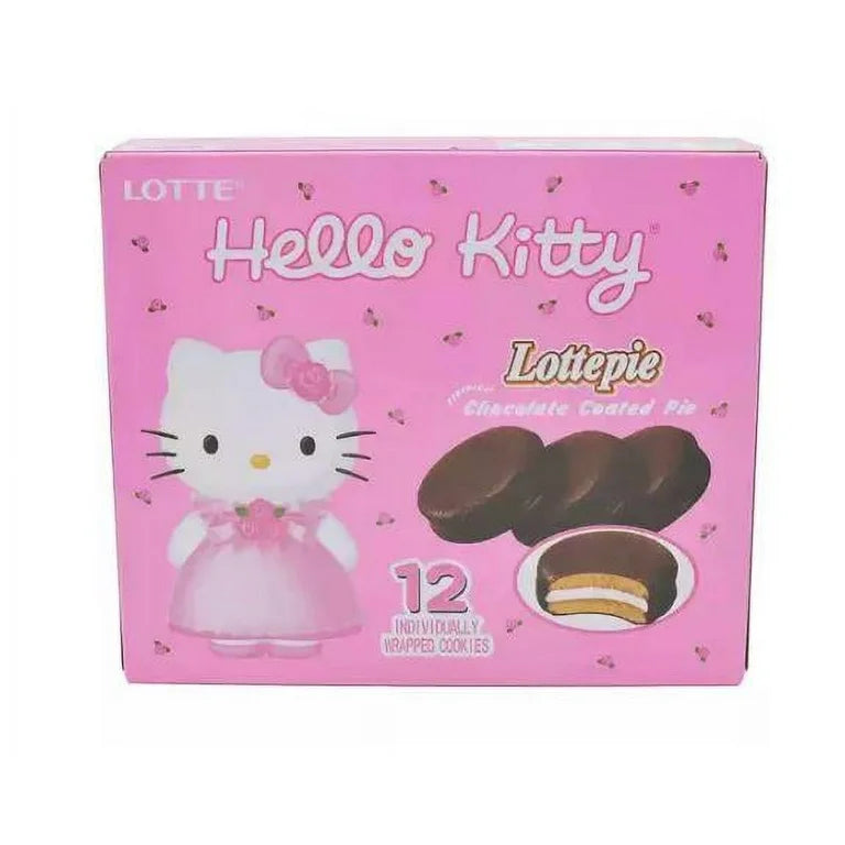 Hello Kitty - Lotte Pie Chocolate Coated Pie. 12 individually wrapped cookies