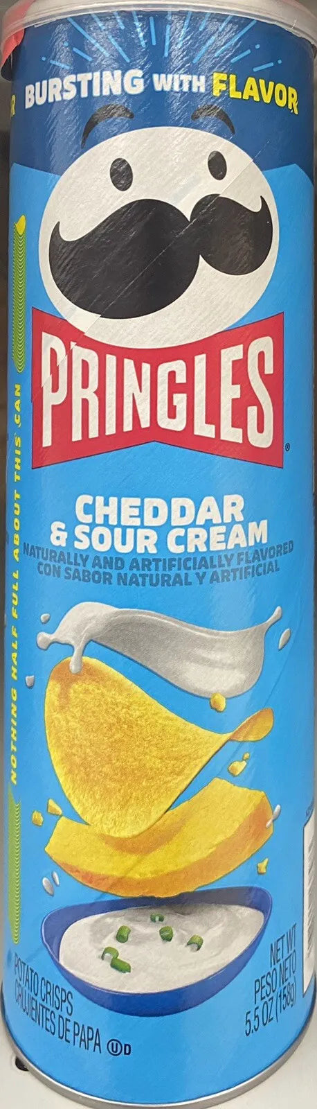 Pringles CHEDDAR & SOUR CREAM Flavored Potato Chips Snack Crisps