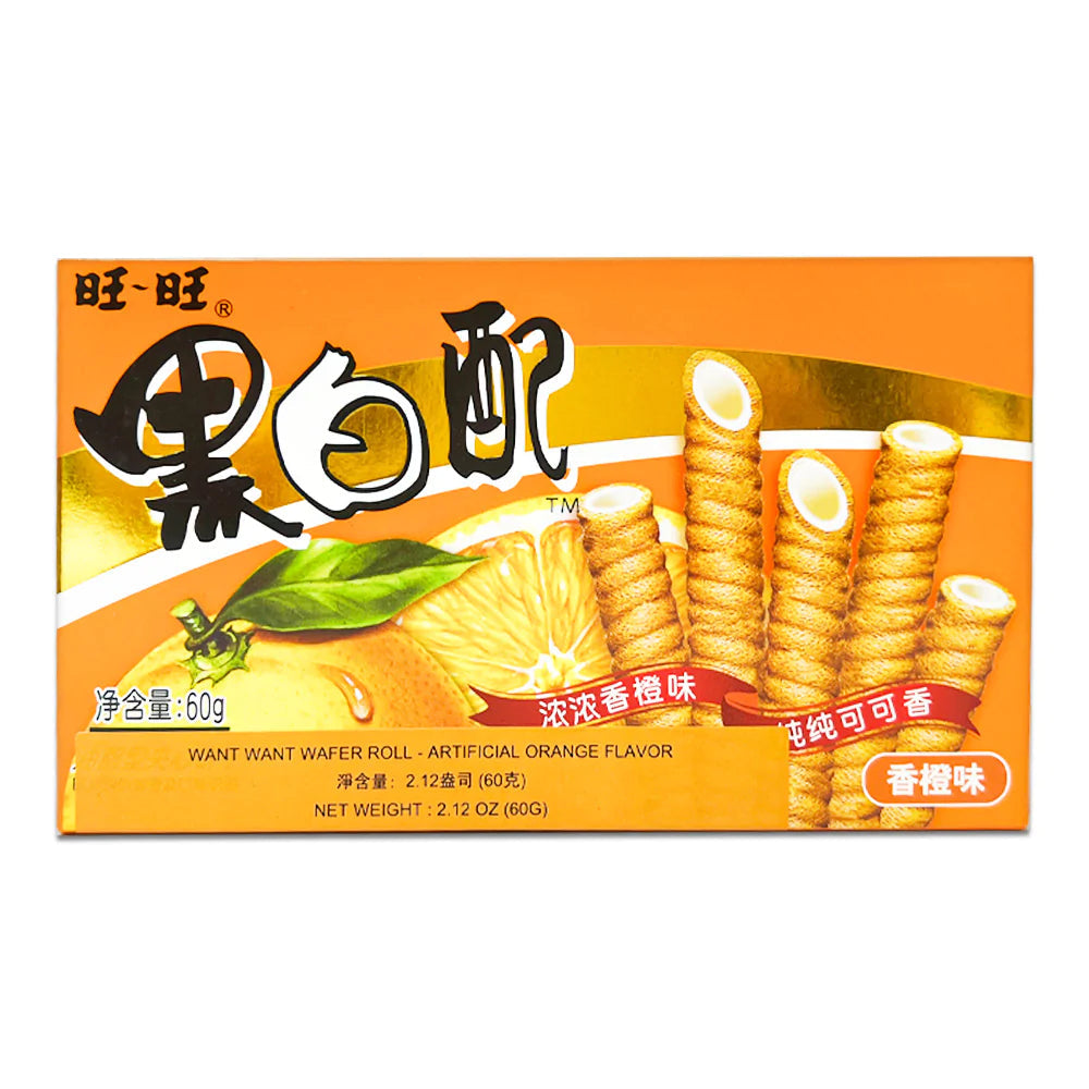 WANT WANT - WAFER ROLLS ORANGE