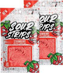 Sour Strips Candy - Strawberry