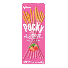 Glico Pocky Strawberry Cream Covered Biscuit Snacks