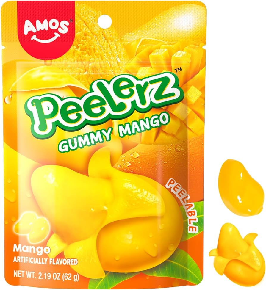 Amos Peelerz Gummy Mango with Peelable shells - China