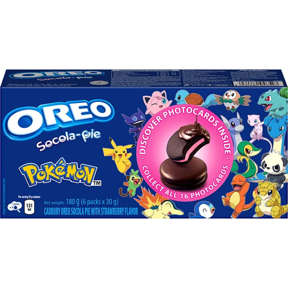 Oreo x Pokemon Socola Pie Strawberry 6pk 180g - Vietnam