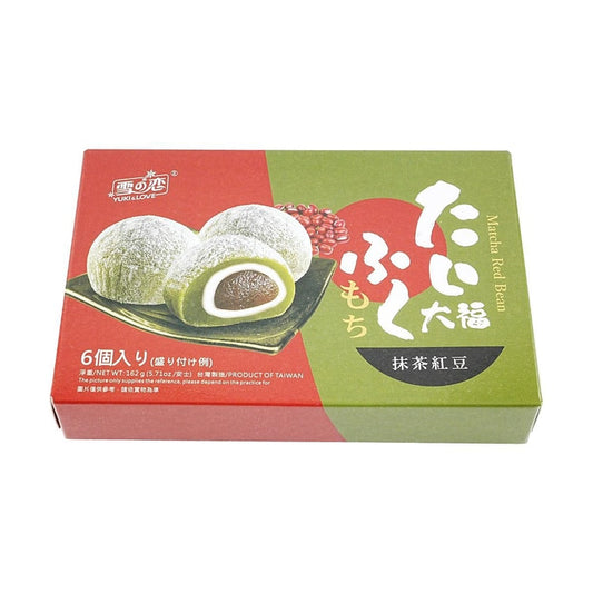 Yuki&Love Matcha Red Bean Mochi 162g - Taiwan