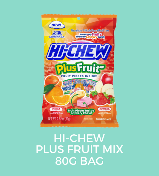 Hi-Chew Plus Fruit Peg Bag with Fruit Bits Inside