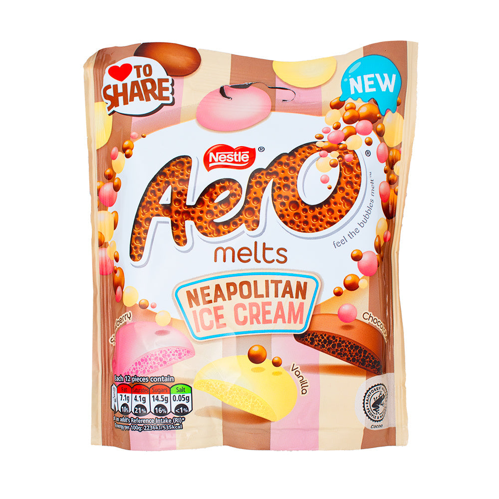 Nestle Aero Melts Neopolitan Ice Cream 86g - United Kingdom