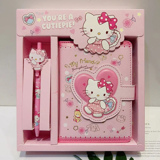 Hello Kitty Notebook with Magnetic Clasp and Gel Pen