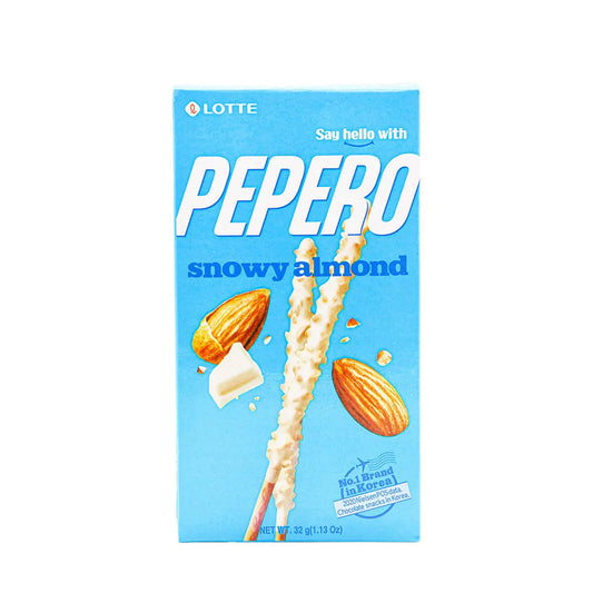 Lotte Pepero Snowy Almond Flavored Sticks - Korea