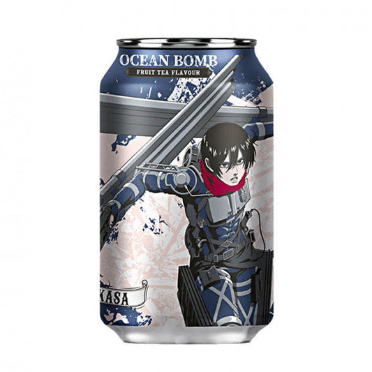 Ocean Bomb Attack on Titan Mikasa Fruit Tea Flavored Sparkling Water - Taiwan