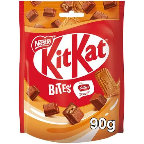 Nestle Kit Kat Bites Lotus Biscoff Chocolate Sharing Bag 90G