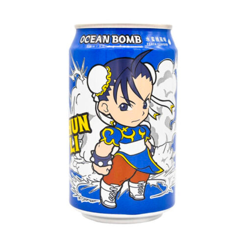 Ocean Bomb Street Fighter Ryu Apple Sparkling Tea Flavor Peach