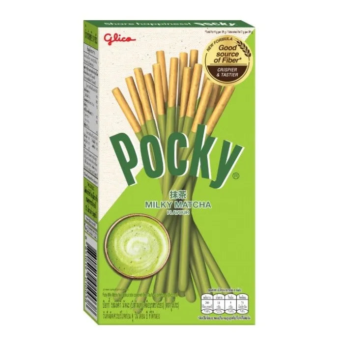 Glico Pocky Milky Matcha Flavor Japanese Biscuit Stick New Fomula 39g