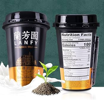 LAN FONG YUEN Milk Tea Beverages Hong Kong Ready to Drink Silky Milk Tea Black Tea Raw Milk Healthy and Refreshing Drinks Quick Low Calorie