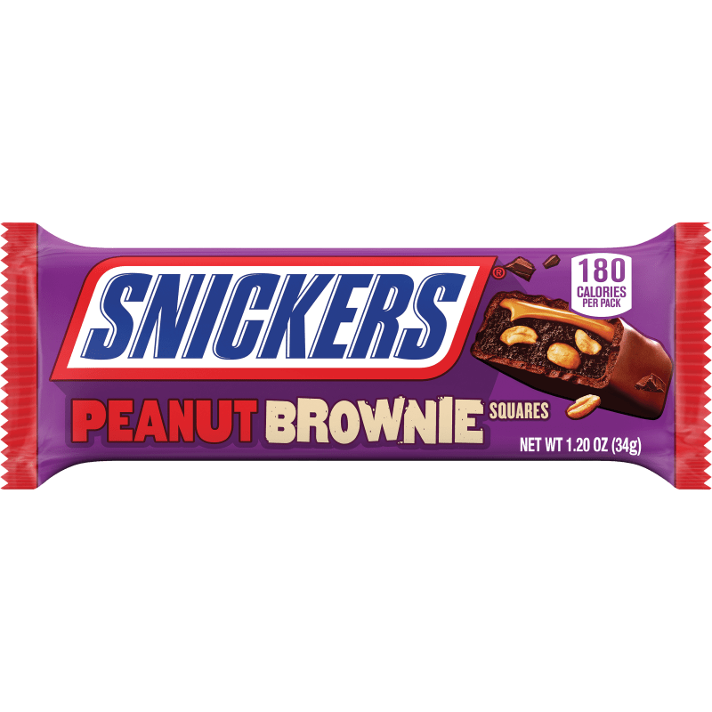 Snickers Peanut Brownie Squares