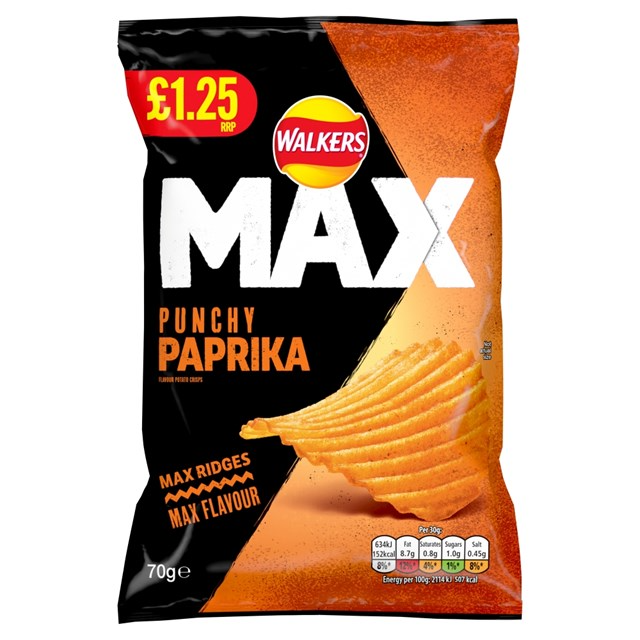 Walkers Max Punchy Paprika