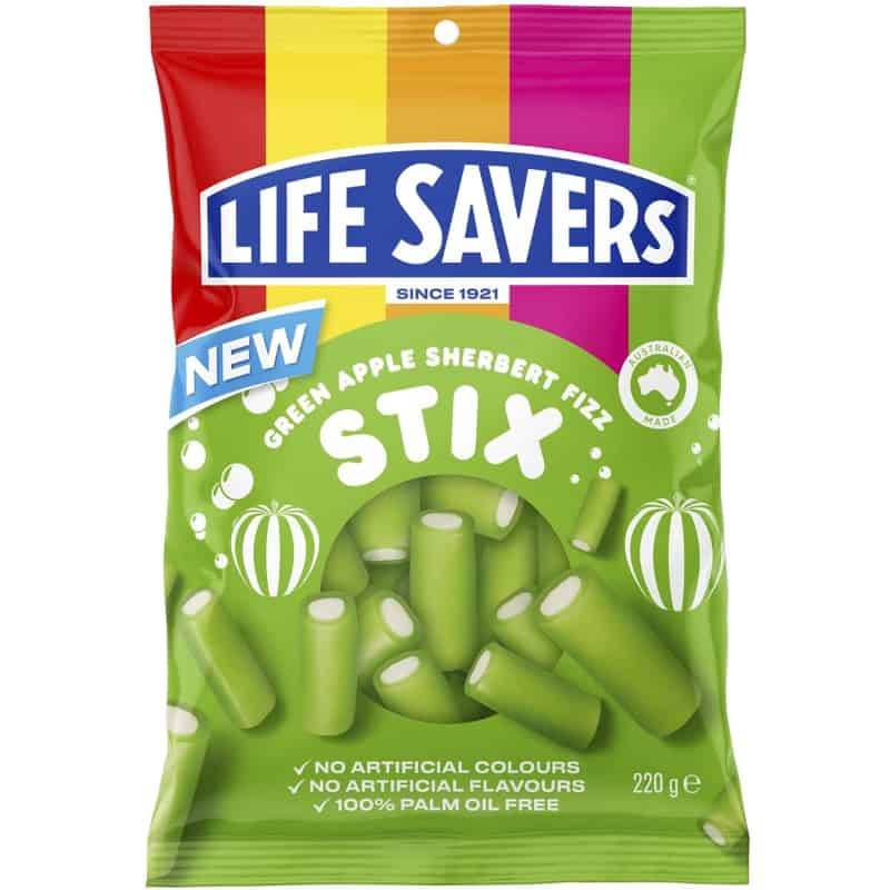 Life Savers Stix Green Apple Sherbert Fizz