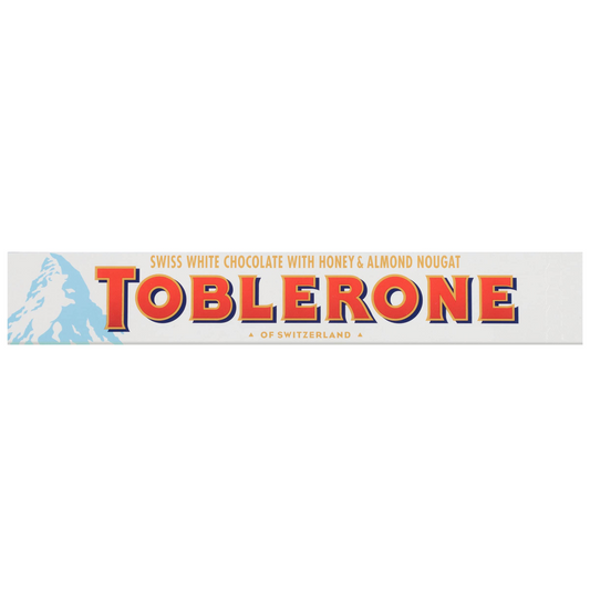 Toblerone Swiss White Chocolate Bars with Honey & Almond Nougat