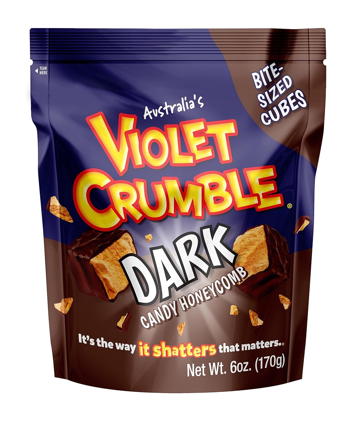 Violet Crumble Dark Candy Honeycomb Bites